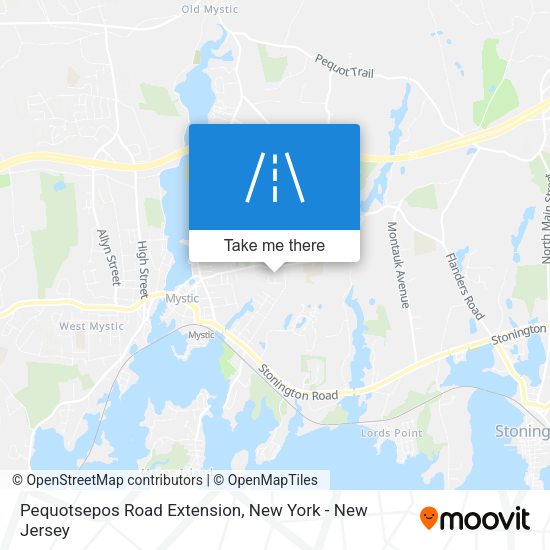 Mapa de Pequotsepos Road Extension