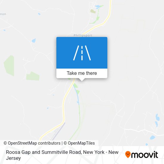 Roosa Gap and Summitville Road map