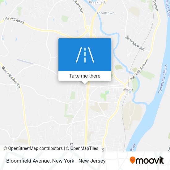 Mapa de Bloomfield Avenue