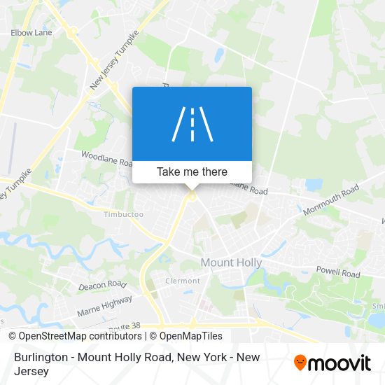 Mapa de Burlington - Mount Holly Road