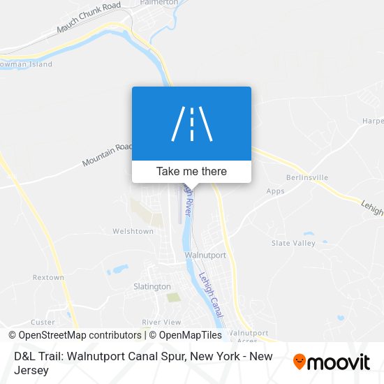 D&L Trail: Walnutport Canal Spur map
