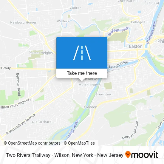 Two Rivers Trailway - Wilson map