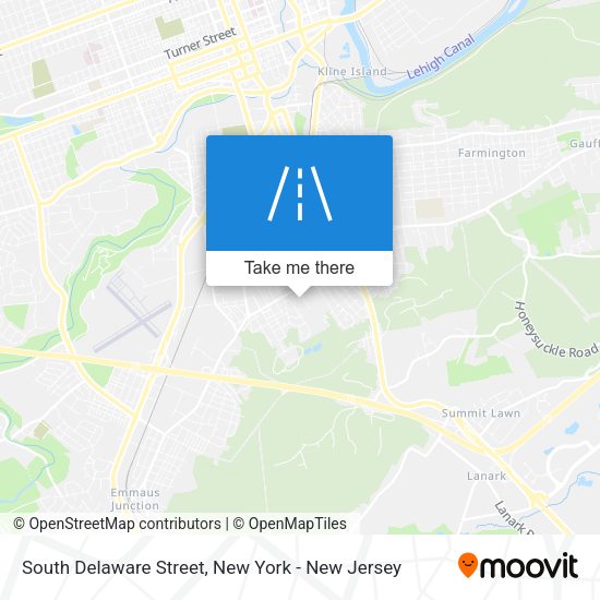 Mapa de South Delaware Street