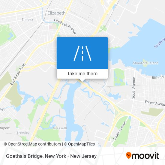 Goethals Bridge map