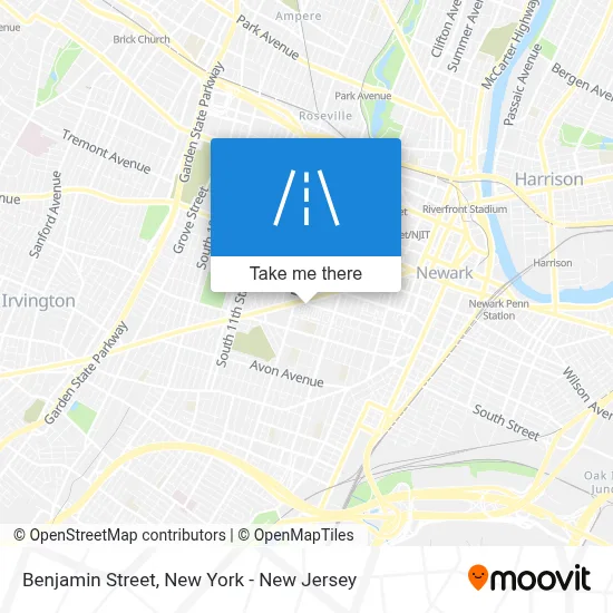 Benjamin Street map