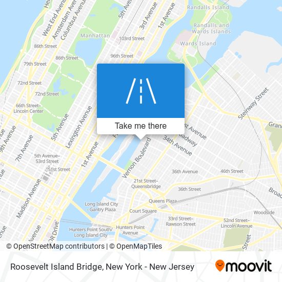 Roosevelt Island Bridge map