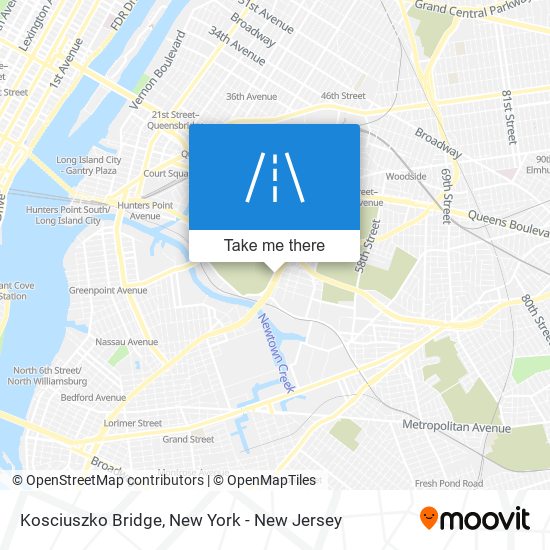 Kosciuszko Bridge map