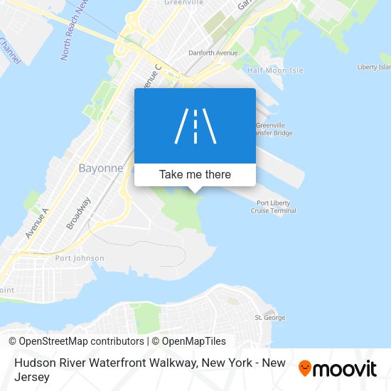 Mapa de Hudson River Waterfront Walkway