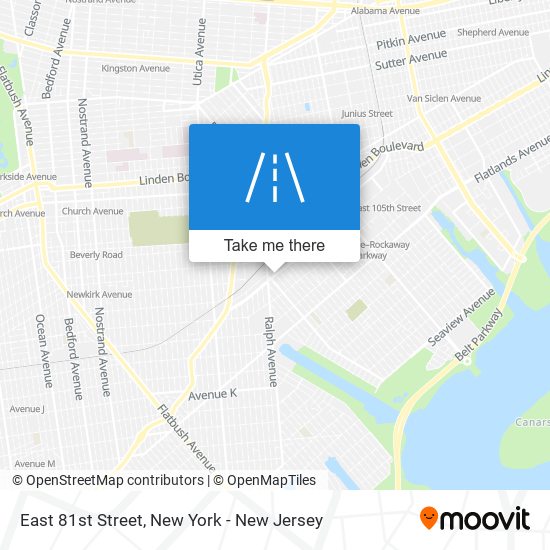 East 81st Street map