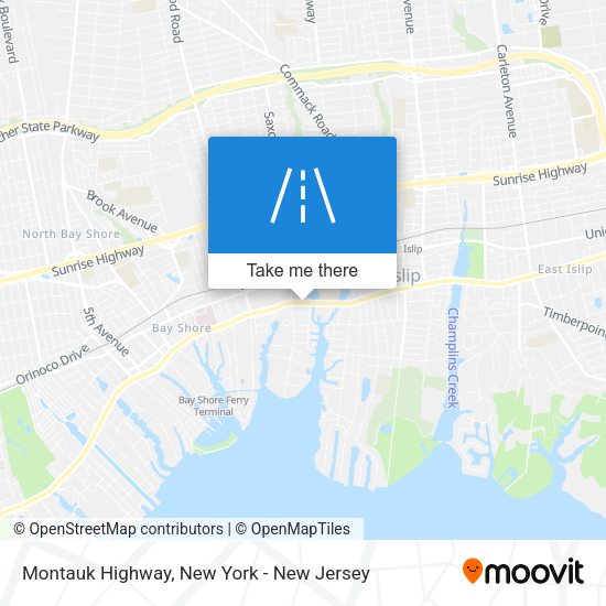 Montauk Highway map