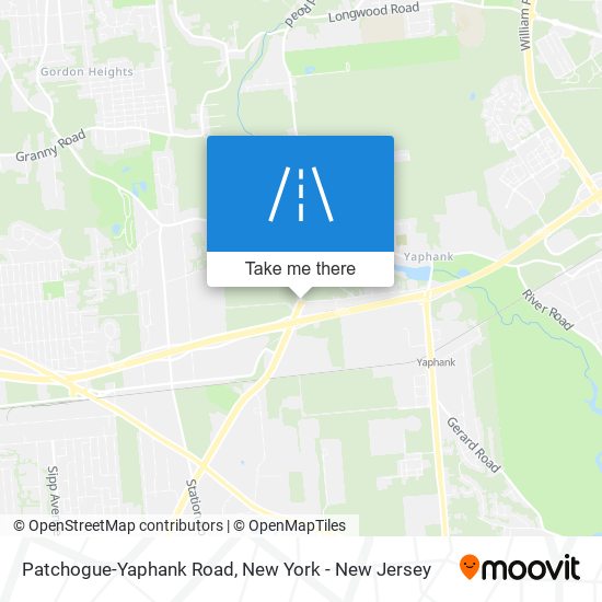 Patchogue-Yaphank Road map