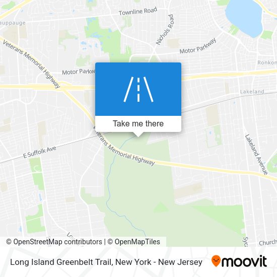 Long Island Greenbelt Trail map