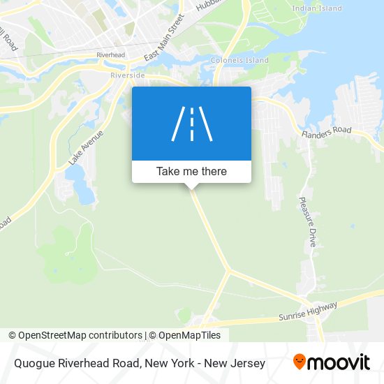 Quogue Riverhead Road map