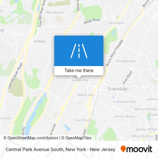 Central Park Avenue South map