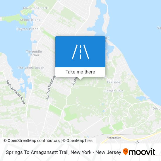 Springs To Amagansett Trail map