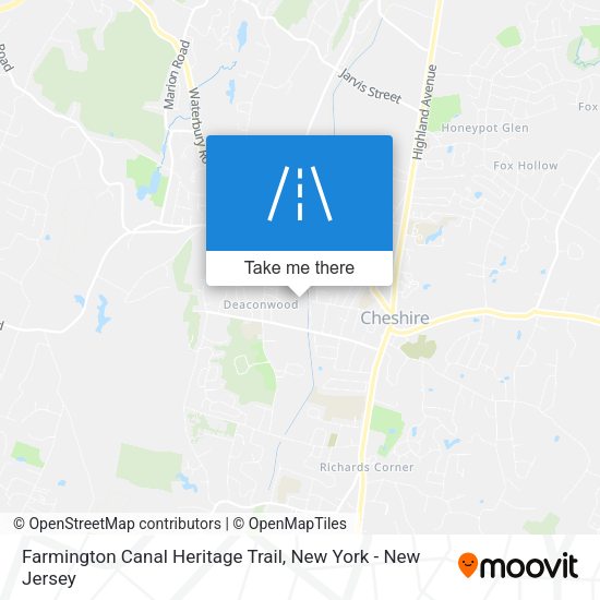 Farmington Canal Heritage Trail map