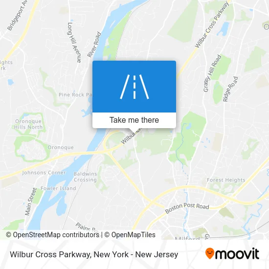 Mapa de Wilbur Cross Parkway