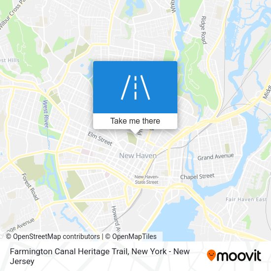 Farmington Canal Heritage Trail map