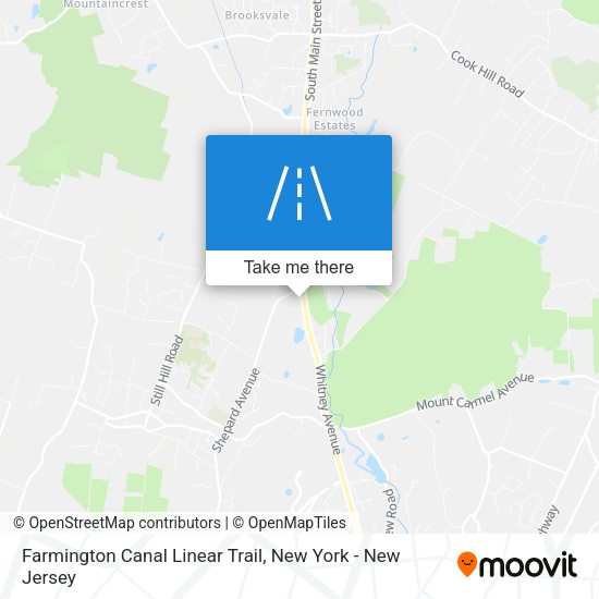 Farmington Canal Linear Trail map