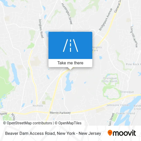 Beaver Dam Access Road map