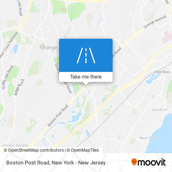 Boston Post Road map