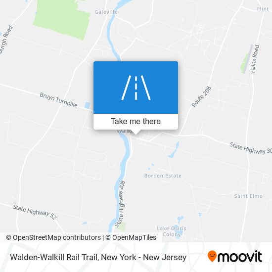 Mapa de Walden-Walkill Rail Trail