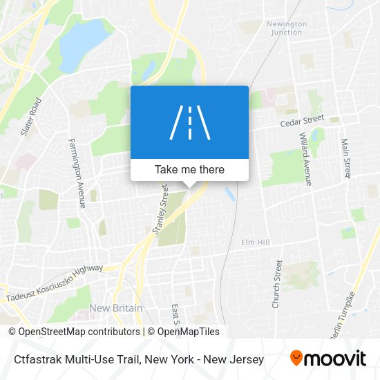 Ctfastrak Multi-Use Trail map