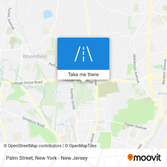 Palm Street map