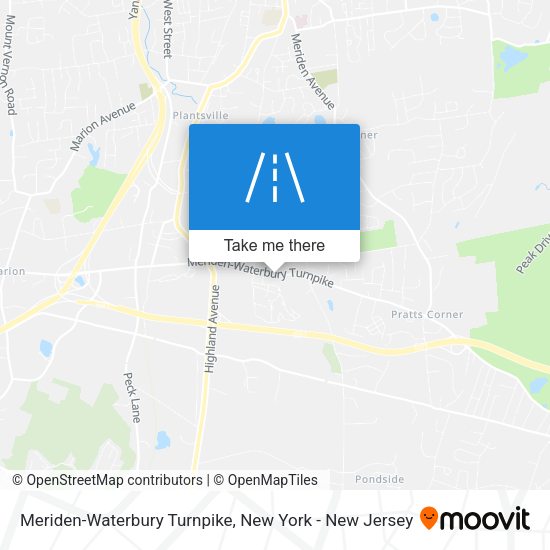 Mapa de Meriden-Waterbury Turnpike
