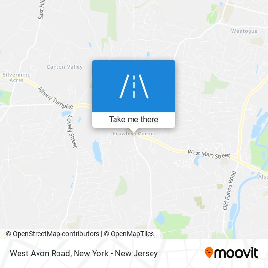 West Avon Road map