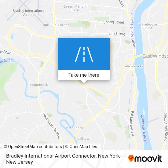 Bradley International Airport Connector map