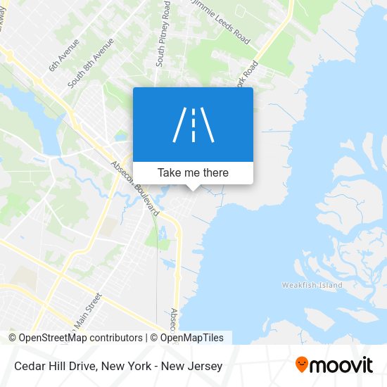 Mapa de Cedar Hill Drive