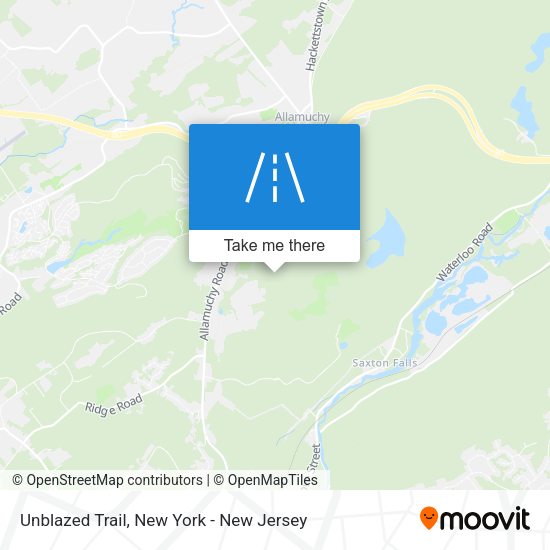 Mapa de Unblazed Trail