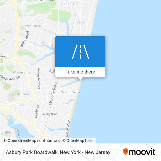 Asbury Park Boardwalk map