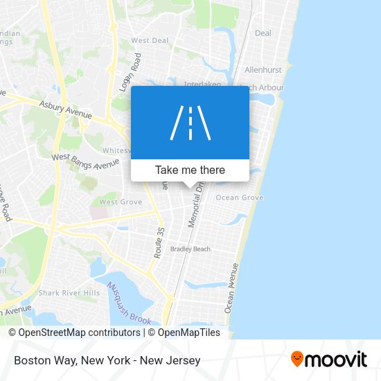 Boston Way map