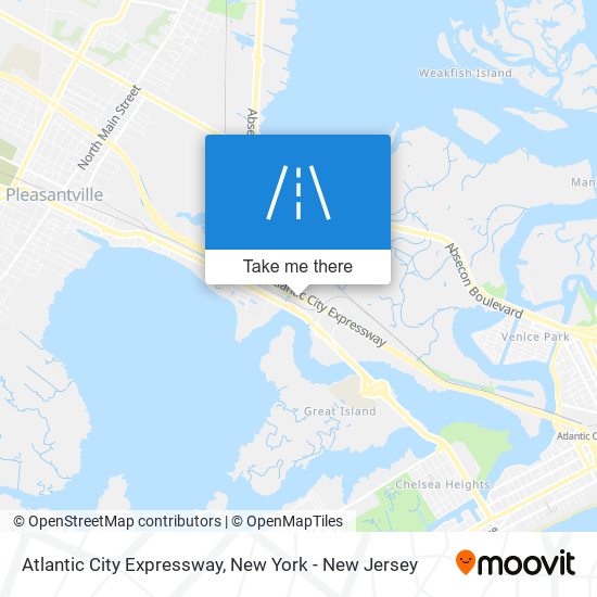 Mapa de Atlantic City Expressway