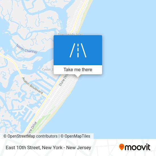 East 10th Street map