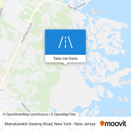 Manahawkin Swamp Road map