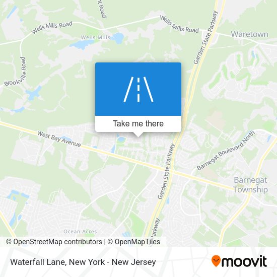 Mapa de Waterfall Lane