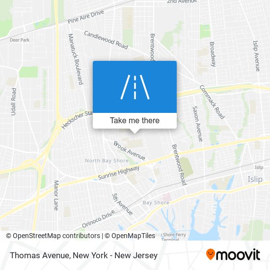 Thomas Avenue map