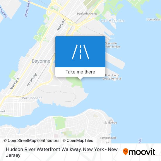 Hudson River Waterfront Walkway map