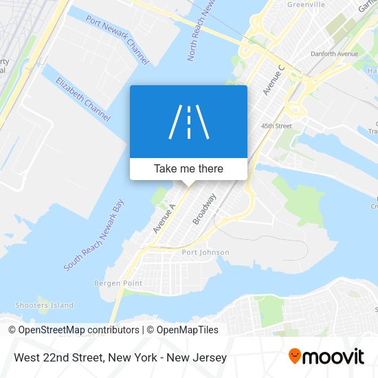 Mapa de West 22nd Street