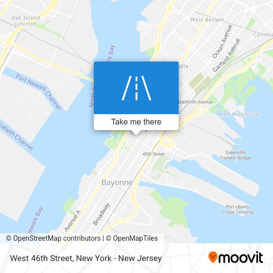 Mapa de West 46th Street