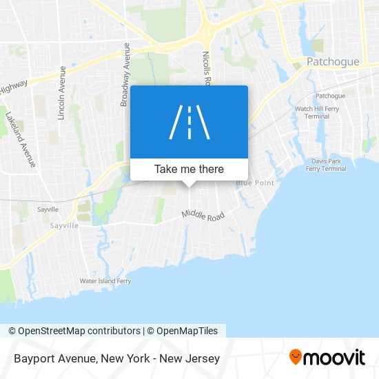Bayport Avenue map