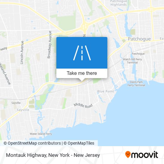 Montauk Highway map