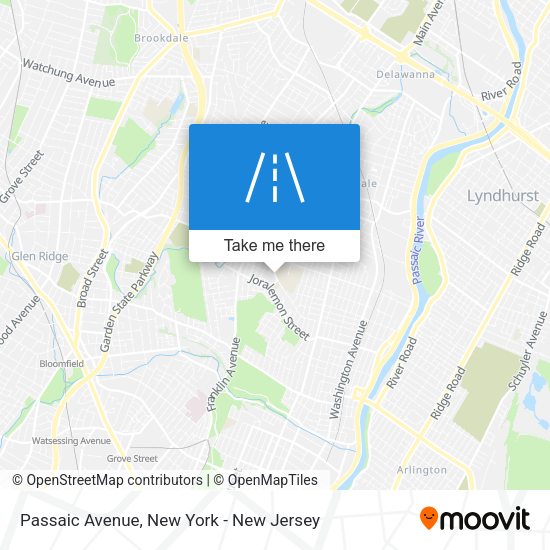 Mapa de Passaic Avenue