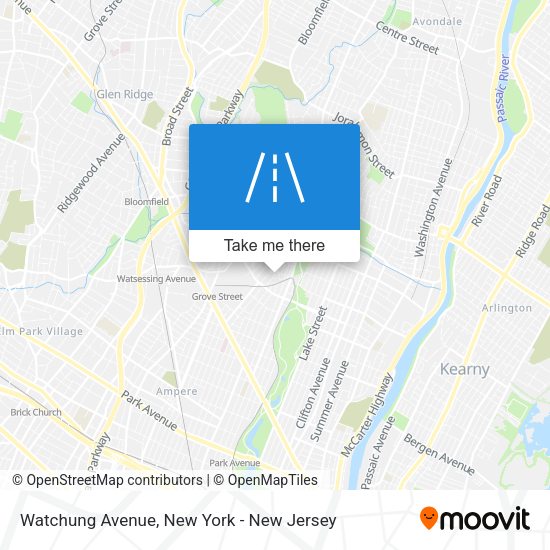 Watchung Avenue map