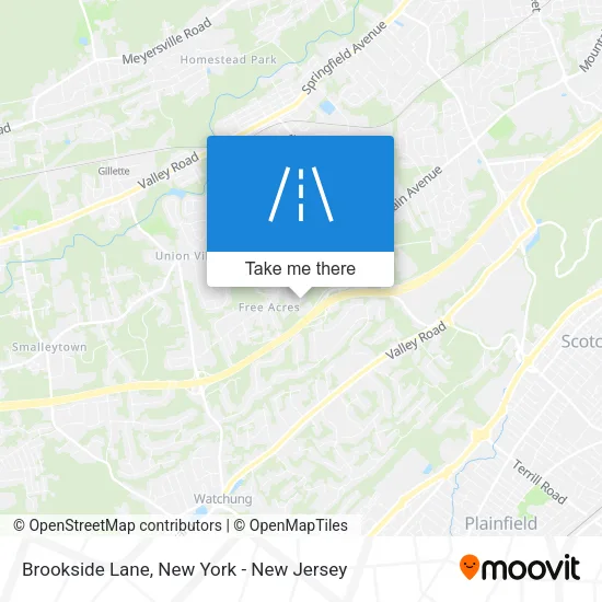 Brookside Lane map