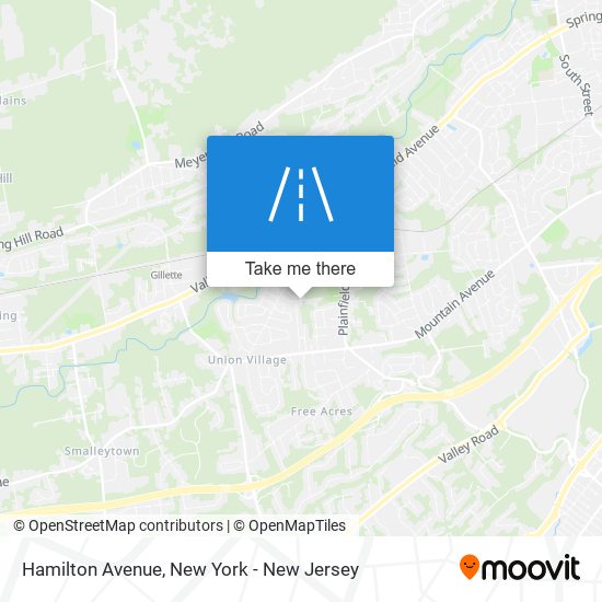 Hamilton Avenue map