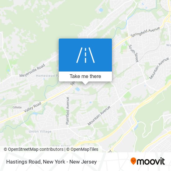 Hastings Road map